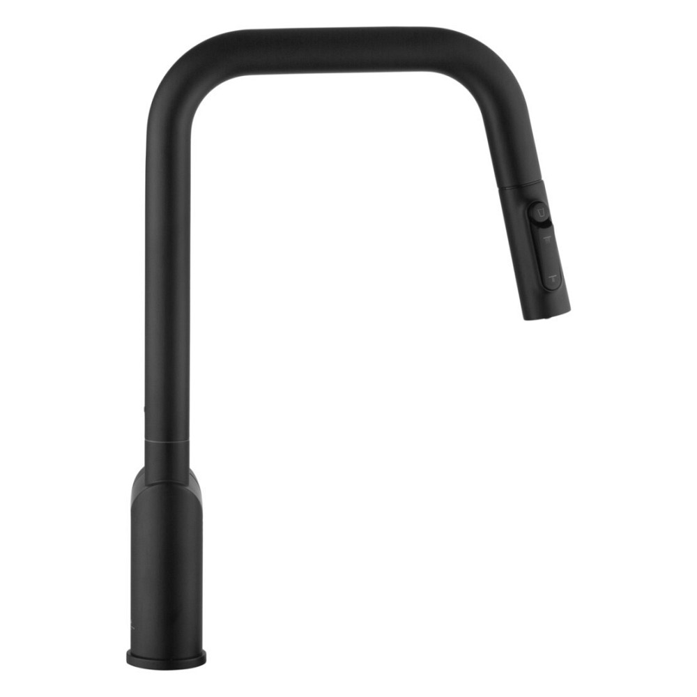 Смеситель для кухни с выдвижным изливом Kroner Element 296569B-3801 под фильтр, черный Киев - изображение 4