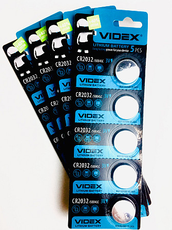 Батарейка літієва VIDEX CR2032 5pcs BLISTER CARD Київ - фото 3