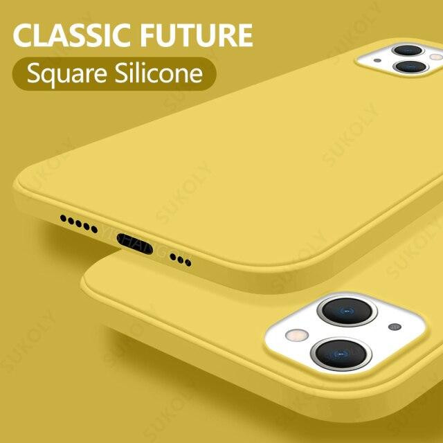 Чехол-накладка для iphone 13 Silicone Liquid Case Yellow Киев - изображение 1