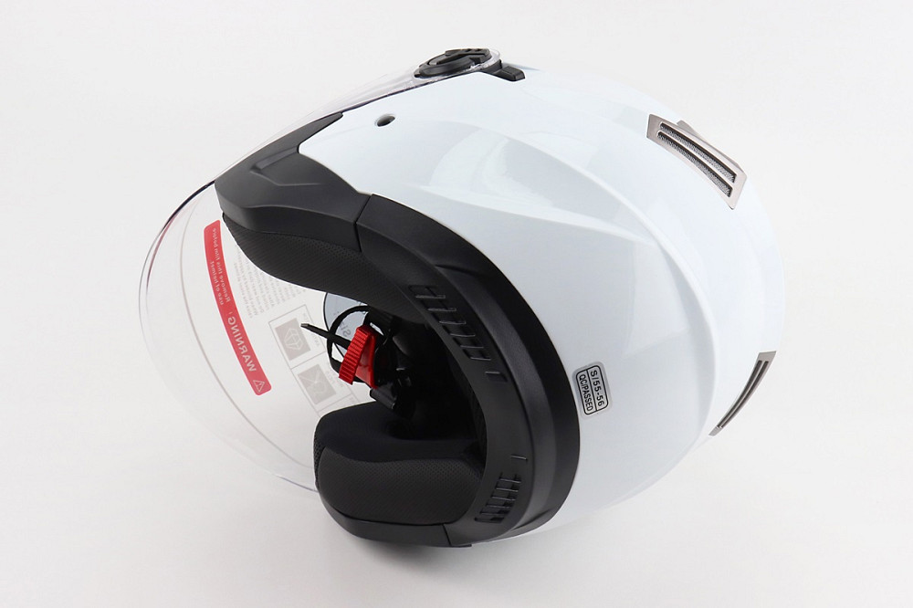 Шолом відкритий+відкидні окуляри BLD-708 S (55-56см), БІЛИЙ глянець Киев - изображение 2