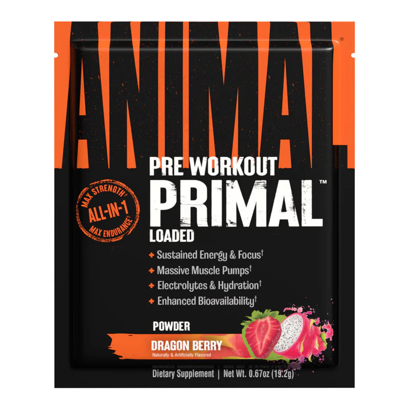 Передтренувальний комплекс Universal Nutrition Animal Primal Sample Pack 19.2 г, Dragon Berry Луцьк - фото 1