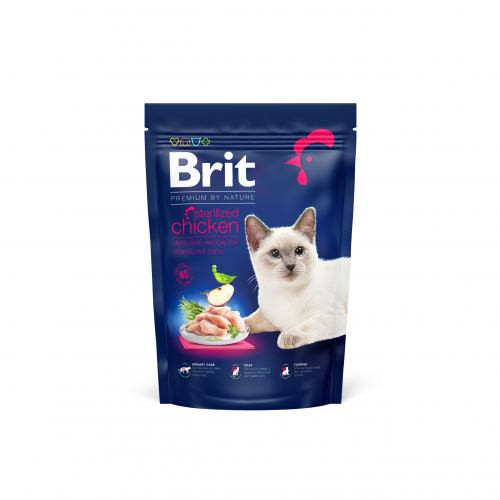 Корм сухий Brit Premium by Nature Cat Sterilised для стерилізованих котів з куркою 800 г Київ - фото 1