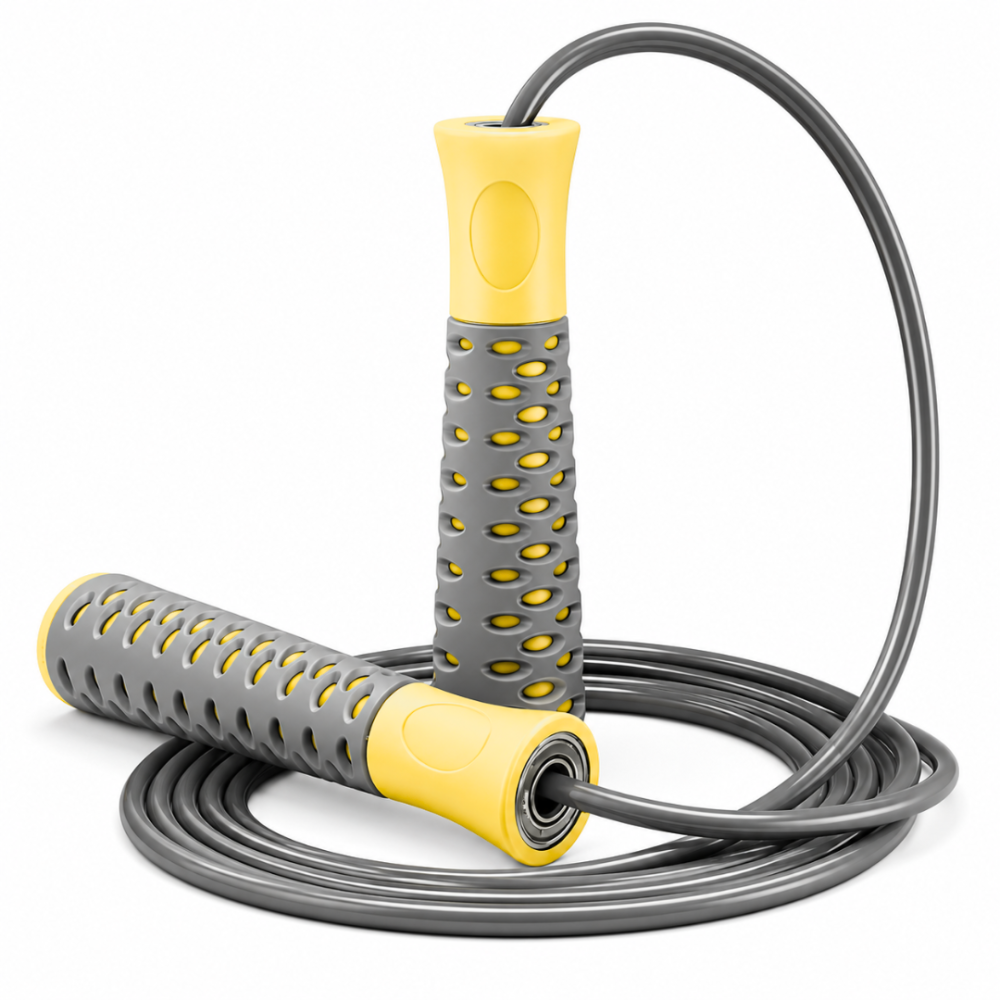 Скакалка PowerPlay 4206 Jump Rope PRO+ Сіро-жовта (2,75m.) Кам'янське - фото 11