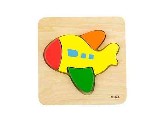 Деревяний мініпазл Літачок (50173) ТМ Viga Toys Київ