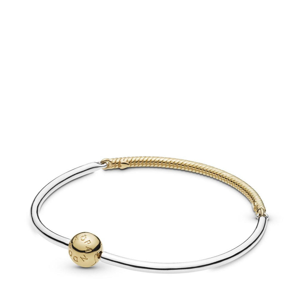 Серебряный браслет для шармов Пандора -бэнгл 568757C00 21MasterSem Киев - изображение 1