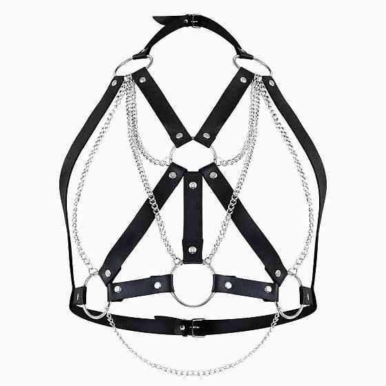 Портупея жіноча Art of Sex - Aiden Leather harness, Чорна L-2XL Sex Aura Київ