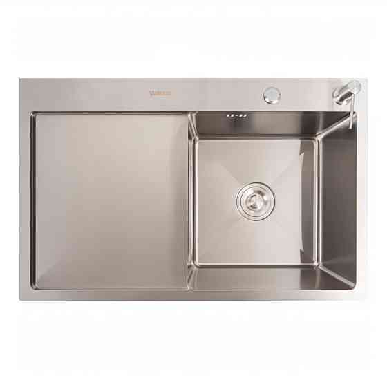 Кухонна мийка CM 78*50 R нержавійка VALESO Handmade (круглий сифон 3,0/0,8) Коломыя