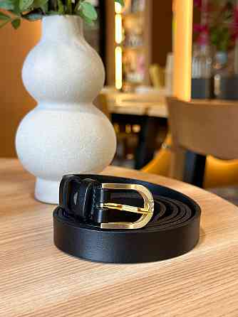 Чёрный кожаный женский ремень 6094 Киев