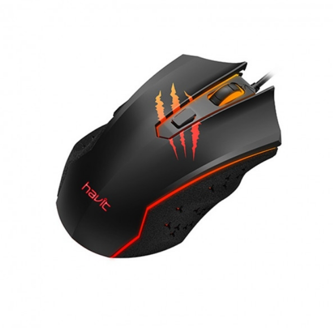 Мишка дротова з підсвічуванням Havit HV-MS1027 чорний Житомир - фото 3