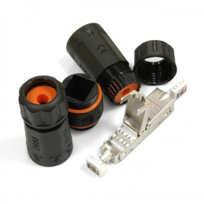 Конектор RJ45 водонепроникний IP68, cat.6A STP Eserver (WT-2611) Вінниця - фото 2