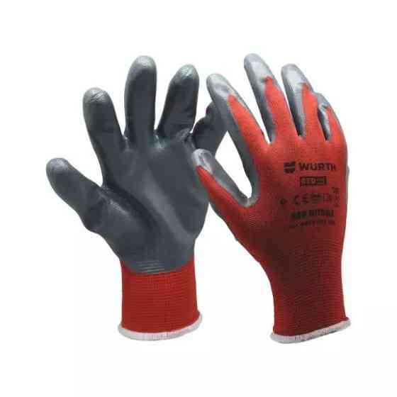 Рукавиці захисні WURTH RED NITRILE пара розмір 10 (0899403110) Коломия