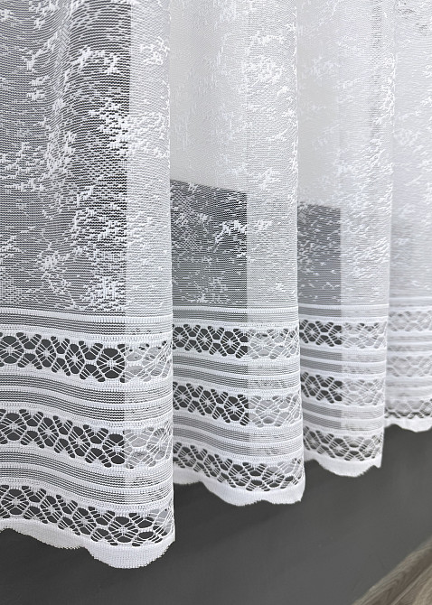 Тюль жакард VR-Textil № 1602т Арка на кухню колір білий 200х160 см (53-0182) Київ - фото 7