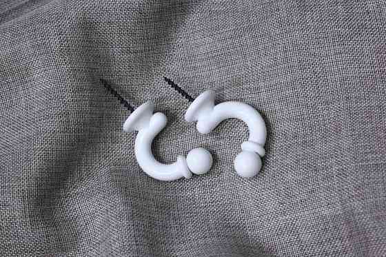 Гачки для підхватів (009кр) набір 2 шт Білий (83-013) Київ