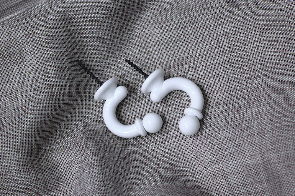 Гачки для підхватів (009кр) набір 2 шт Білий (83-013) Київ - фото 2