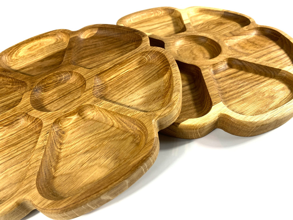 Комплект деревʼяних тарілок з натурального дерева діаметр 25 см та 30,5 см, висота 2 см Кам'янець-Подільський - фото 4