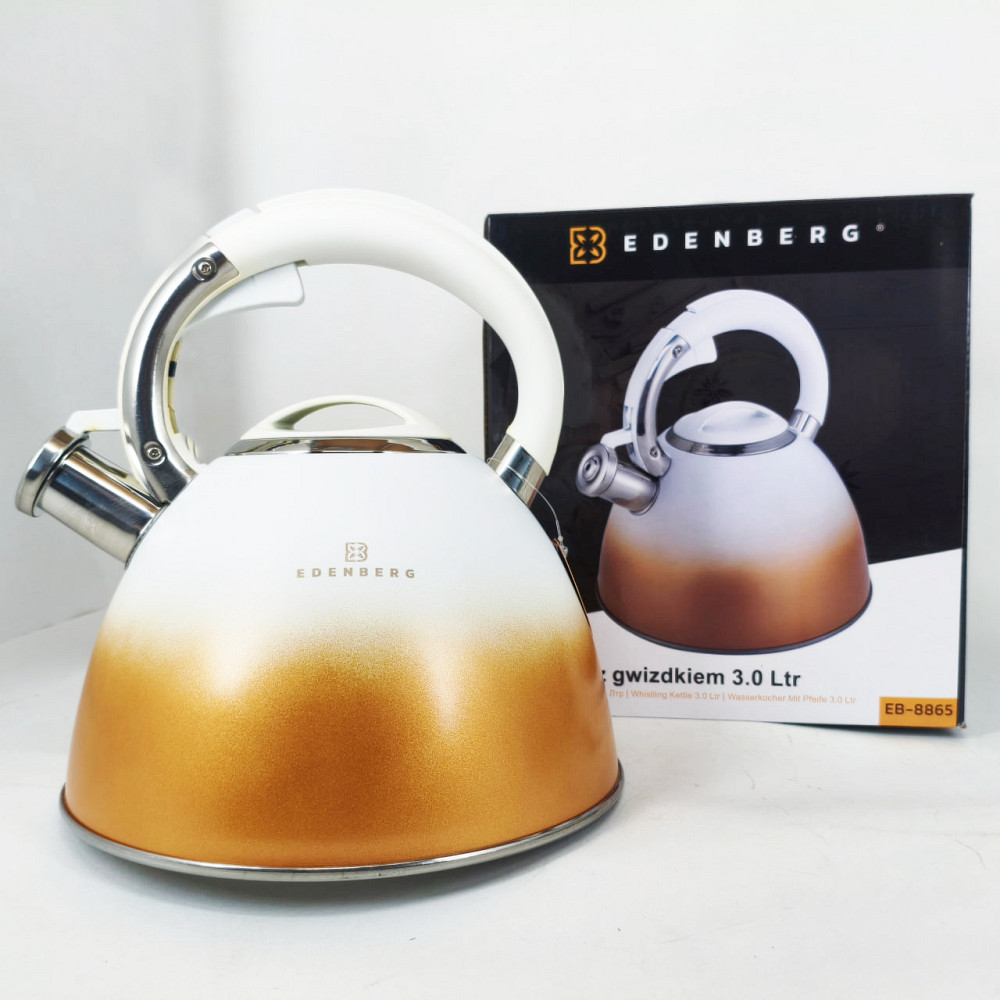 Чайник для приготування напоїв зі свистком, Чайник зі свистком нержавіюча сталь Гарний для плит GB-40 Івано-Франківськ - фото 6