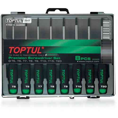 Набор отверток для точных работ TOPTUL (T5-T20) 8ед. GAAW0801 Чернігів