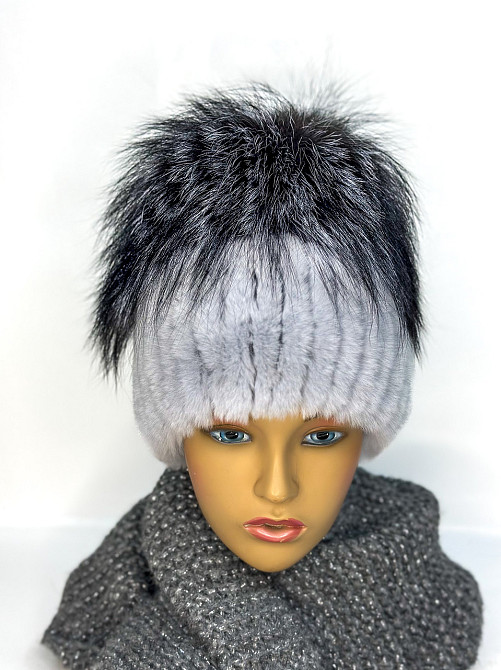 Шапка хутряна жіноча Ніка Світло-сірий Харків - фото 5