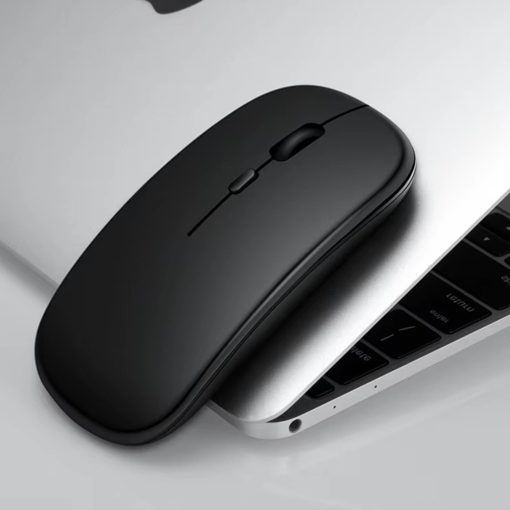 Миша бездротова комп'ютерна, безшумна, оптична з RGB-підсвічуванням 2.4G+Bluetooth DPI 800/1000/1200 чорна Кам'янець-Подільський - фото 7