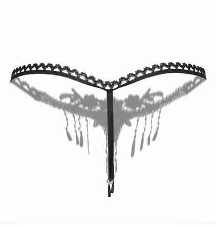 Стрінги з бусами чорні - розмір універсальний Київ