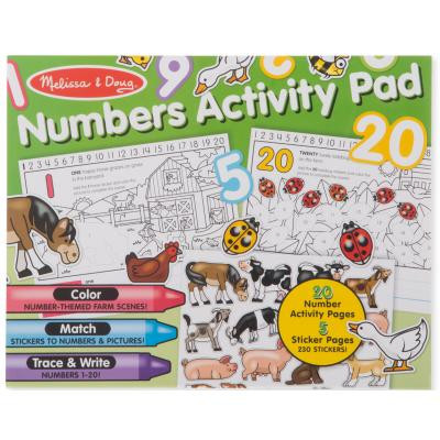 Набір для творчості Melissa&amp;Doug Альбом розмальовок / наліпок Цифри (MD8566) Вінниця - фото 1