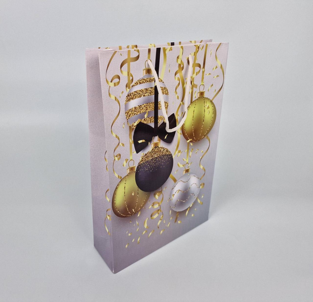 Великий паперовий пакет вертикальний 25/37/8 новорічний -022 (12 шт) Харків - фото 1