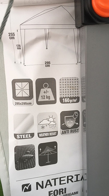 Павильон садовый раскладной 3*3 м.(2,95*2,95 м.) 