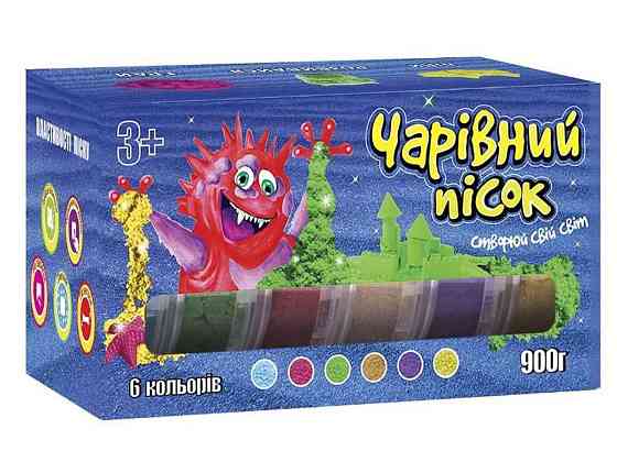 Кінетичний пісок 6 кольорів по 0,150кг ТМ STRATEG Київ