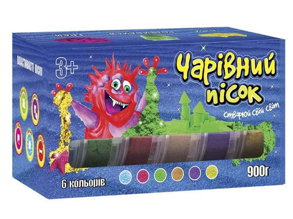 Кінетичний пісок 6 кольорів по 0,150кг ТМ STRATEG Київ - фото 1