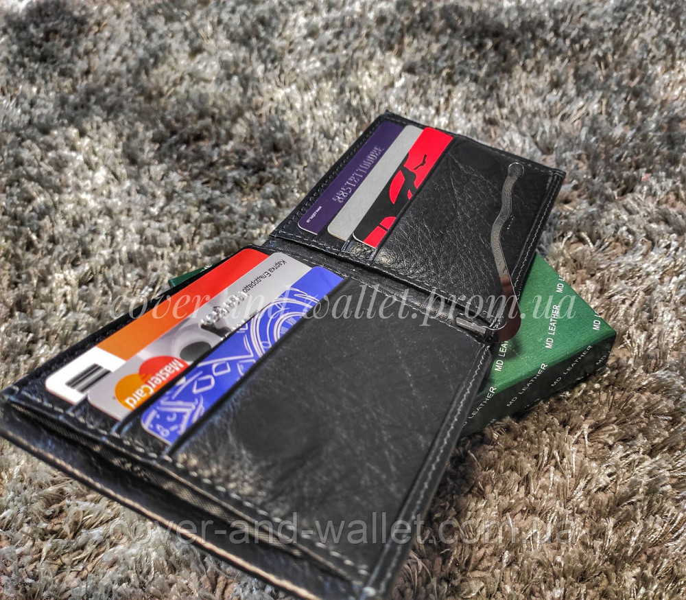 Стильное кожаное мужское портмоне с зажимом на магнитах Marco Coverna MC 22-555 Киев - изображение 13