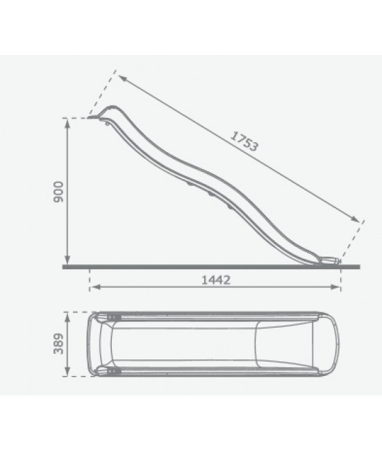 Горка детская пластиковая Tweeb 1.8 м спуск для детей Синий Киев - изображение 2