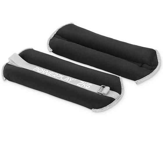 Обважнювачі-манжети для ніг та рук PowerPlay PP-4349 Ankle/Wrist Weights (2шт.*2 kg) (пара) Чорні Каменское
