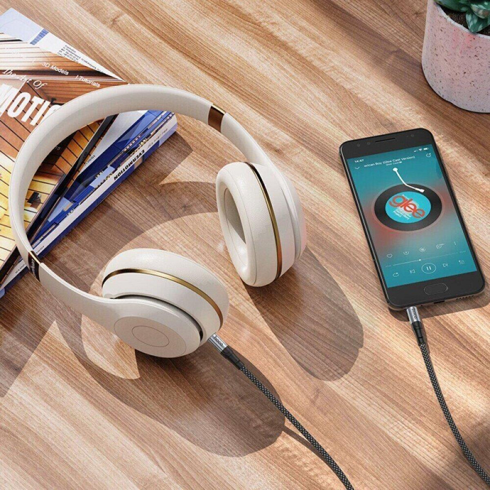 Аудiо кабель HOCO UPA26 AUX Fresh audio cable, 1m Black 6942007608800 Одеса - фото 7
