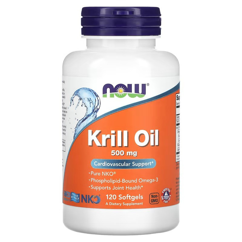Масло криля NOW Krill Oil, 500 mg, 120 Softgels Луцк - изображение 1