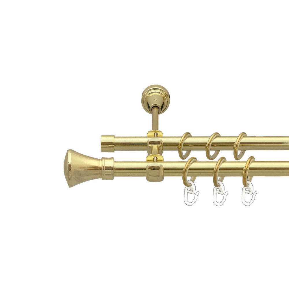 Карниз Orvit Люксор металевий дворядний відкритий Золото 16\16 мм 240 см (00-00014249) Львів - фото 1