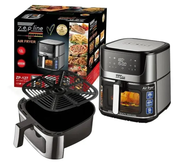 Фритюрница Zepline ZP-217 12 л 4200Вт с двумя ТЭНами и съемной корзинкой, антипригарное покрытие, те Киев