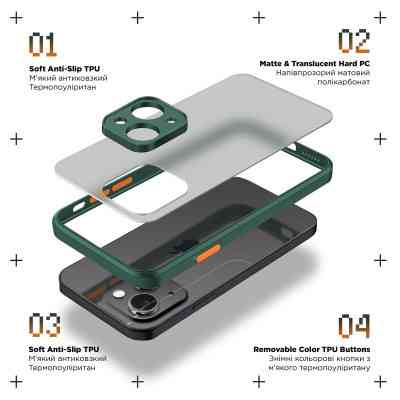 Чохол до мобільного телефона Armorstandart Frosted Matte Tecno Spark 20 Pro (KJ6) Dark Green (ARM74396) Вінниця