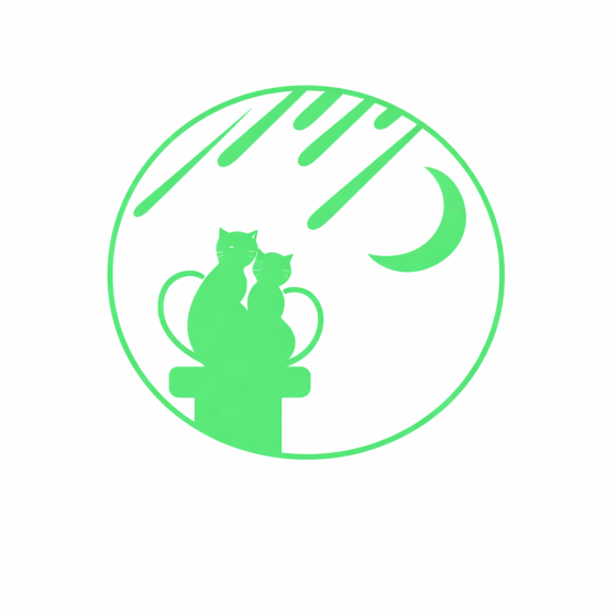 Люминесцентная наклейка с котами для дома 95 мм салатовый Киев