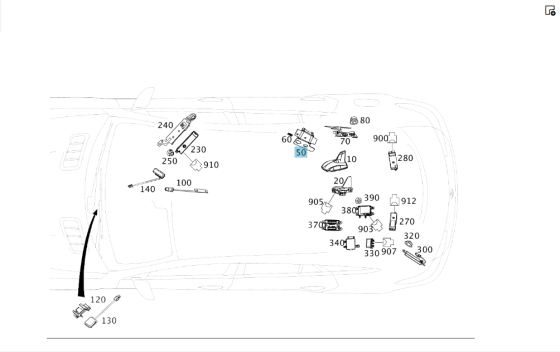 Mercedes-Benz  A2925450040 Кронштейн антени аварійного виклику GLE Coupe C292 Одеса