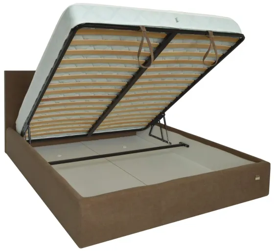 Ліжко Chester VIP 120 х 190 см Місті Brown З додатковою металевою цільнозварною рамою Коричневий Київ