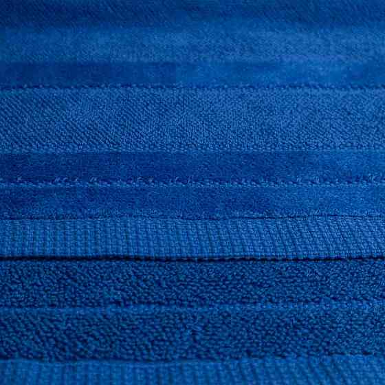 Набор махровых полотенец с велюровым бордюром 3шт GM Textile 50х90см, 50х90см, 70х140см 500г/м2 (Синий) Сумы