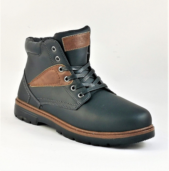 Черевики ЗИМНІ Чоловічі Чорні Кросівки з МЕХОМ на замку з блискавкою (розміри: 41,42,43, 44) — 204-2 Дніпро - фото 6