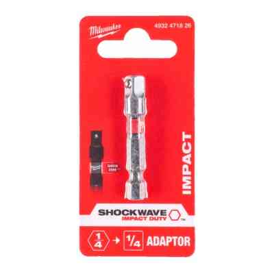 Адаптер для інструменту Milwaukee ShW з 1/4&quot;HEX на 1/4&quot; квадратный хвостовик (4932471826) Вінниця