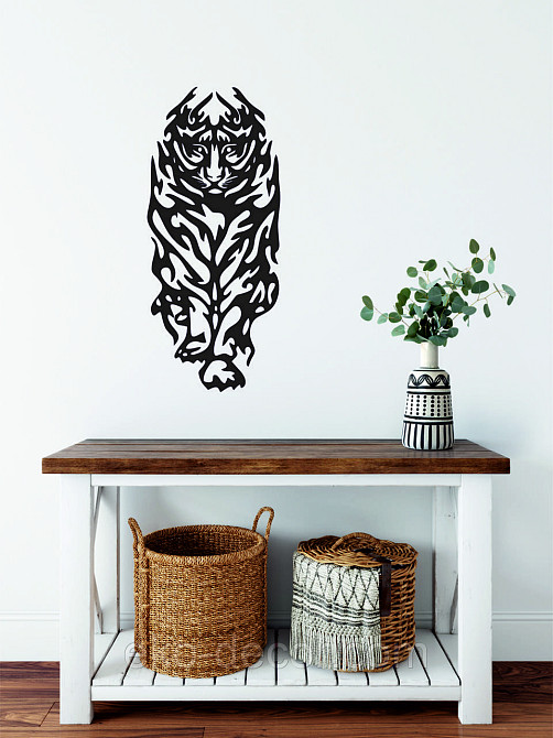 Настінний декор Панно «Тигр» Декор на стіну 70*30 см, Чорний Київ - фото 8