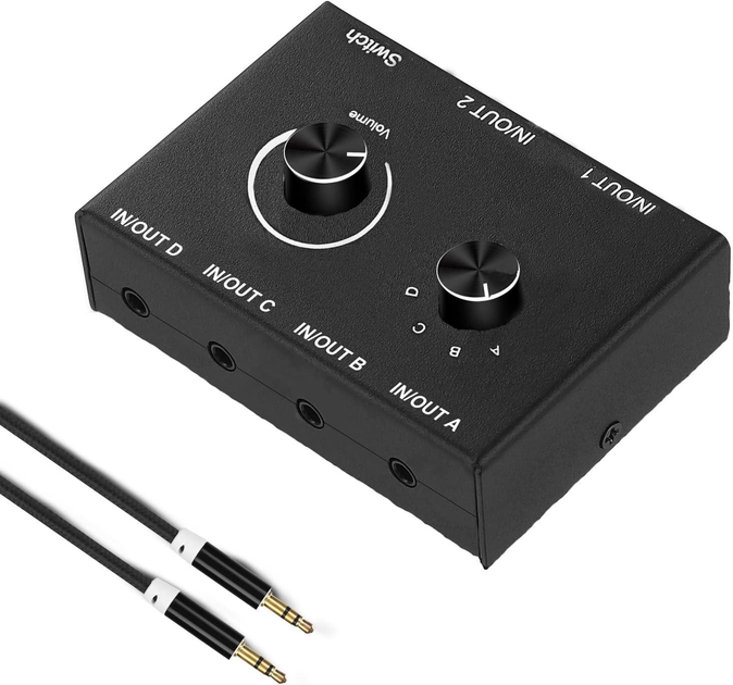 Двонаправлений аудіоперемикач, розгалужувач 2х4 стерео 25868 Луцьк - фото 1