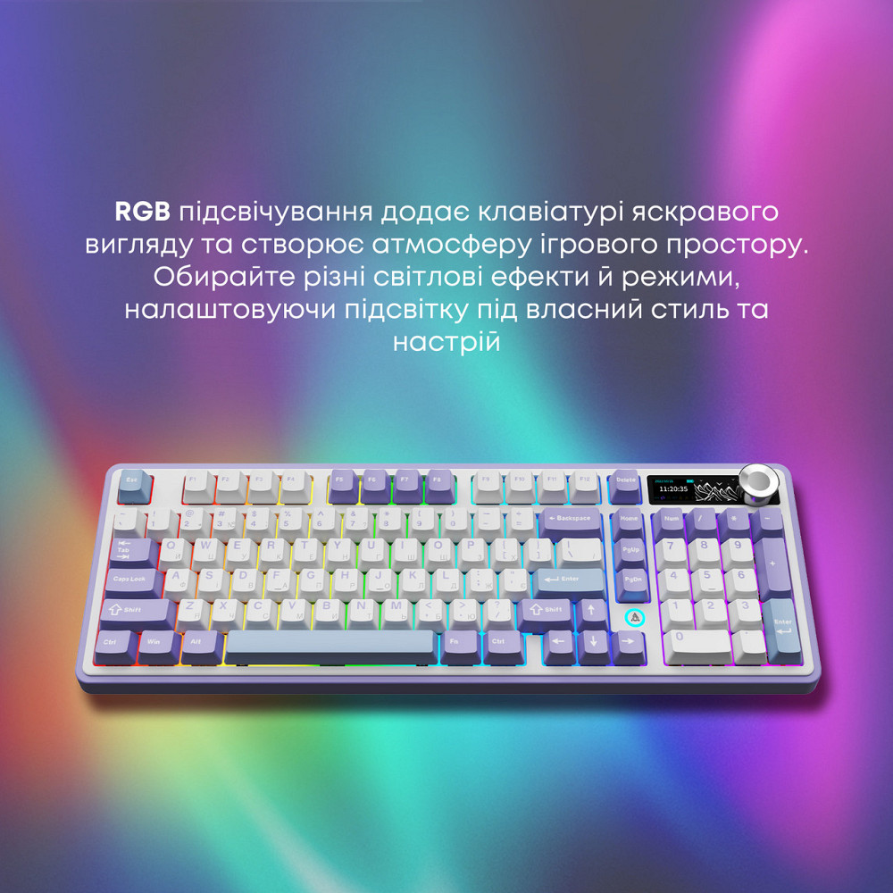 Клавіатура бездротова Ajazz AK980 V2 Maillard Switch White (AK980-V2-M-PWB) ( 21158 ) Харьков - изображение 15