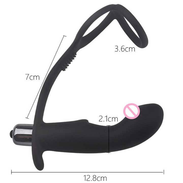 Эрекционное кольцо с вибро массажером простаты - Черный Винница - изображение 7