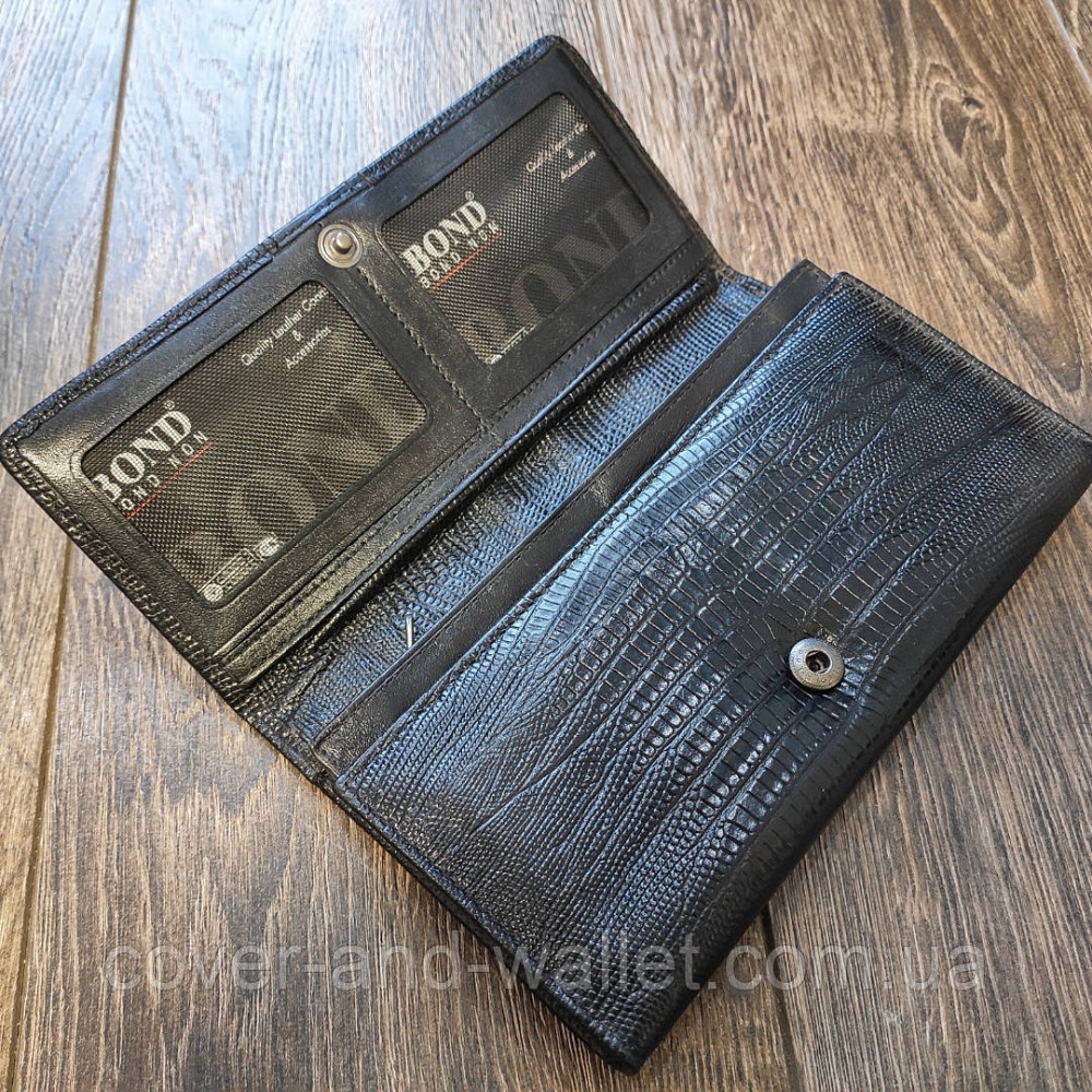 Жіночий шкіряний гаманець під крокодила на багато карток BOND NON Київ - фото 2