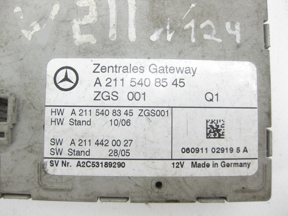 Mercedes-Benz  A2115408545 Блок управління Zentrales Gateway E-class W211 E-class S211 Одеса - фото 4