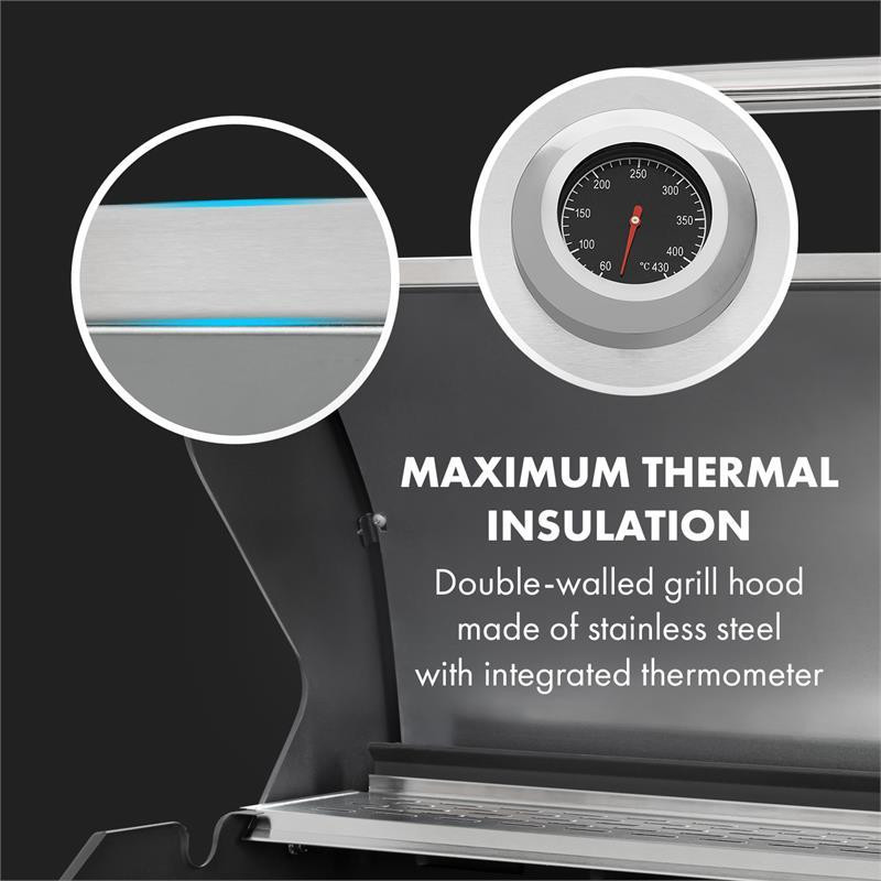 Газовый гриль Tomahawk 5x3,6 кВт + горелка 2,7 кВт 80x43,5 см гриль из нержавеющей стали (Германия, читать Ровно - изображение 7